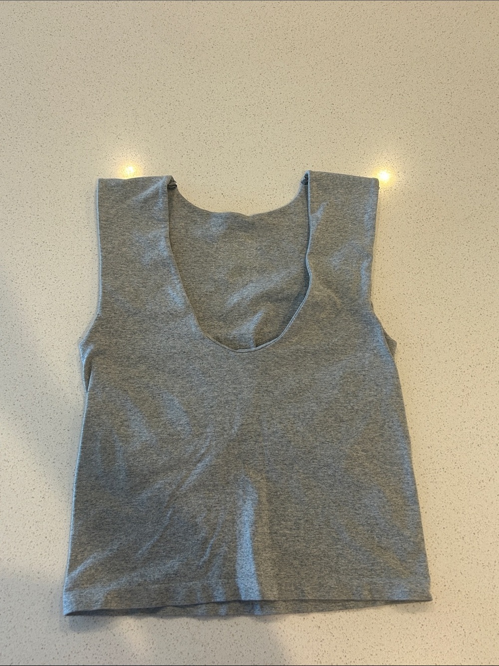 Free People Women’s Grey Scoop Neck Tank Top